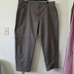 Terra & Sky High Rise Skinny Jeans / Jegging - Gris Taupe - Talla 22W